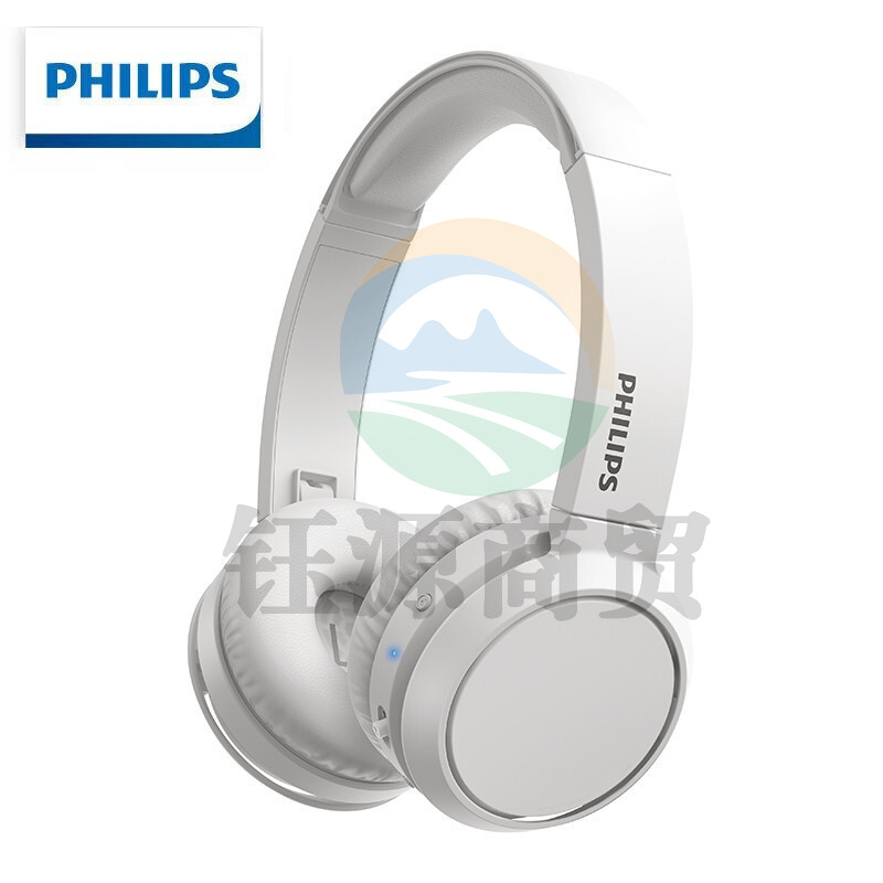 飞利浦TAH4205 头戴式蓝牙耳机 电脑网课会议耳麦 无线运动 苹果华为小米安卓手机通用 影青灰