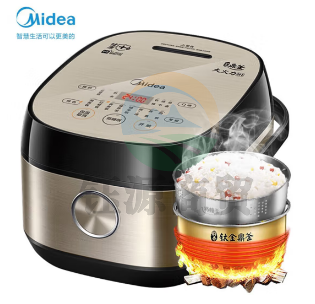 美的（Midea）MB-40LH5 低糖电饭煲电饭锅 4L智能24H预约IH电磁加热降还原糖电饭煲 钛金鼎釜