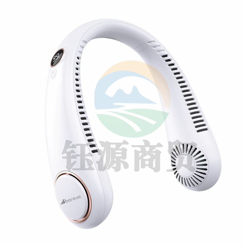 Abereve 携式迷你随身挂颈挂脖子静音无叶户外学生大风力电扇ABL-BZ72 白色