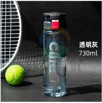  希乐塑料杯男女随手杯大容量户外运动健身学生水杯XL-1715灰730ml