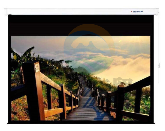 红叶100英寸16：10电动投影幕布 高清家用幕布 白塑幕布