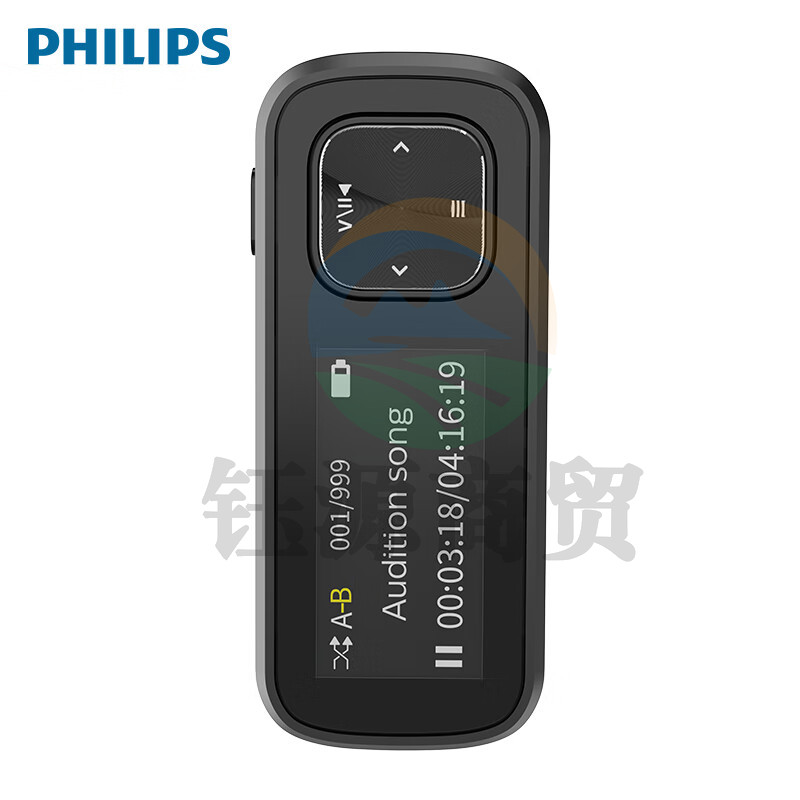飞利浦（PHILIPS）SA1102 运动跑步MP3播放器 支持插卡 FM收音录音 黑色 无内存