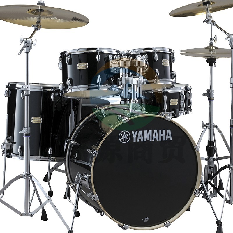 雅马哈（YAMAHA）舞台之星 原声鼓架子鼓成人儿童专业演奏打击乐器 不带擦片酷黑色