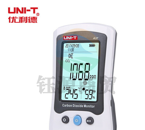优利德（UNI-T）二氧化碳检测仪 空气质量激光测试仪CO2监测 （温度/湿度/二氧化碳浓度） A37