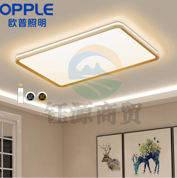 欧普照明（OPPLE）MX9060-D1×108YT-F客厅灯LED吸顶灯北欧现代简约客厅卧室书房餐厅超薄灯饰灯具 品见调光调色
