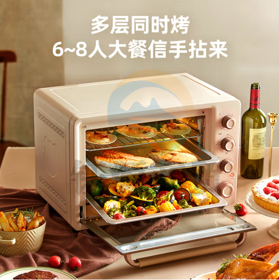 小熊（Bear）电烤箱 40L家用大容量多功能 上下独立控温 机械操控 多层烤位 多功能烘焙易操作DKX-F40C5