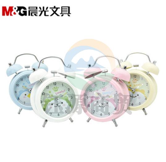 晨光ARC92504 时尚圆形4寸卡通闹钟 颜色随机