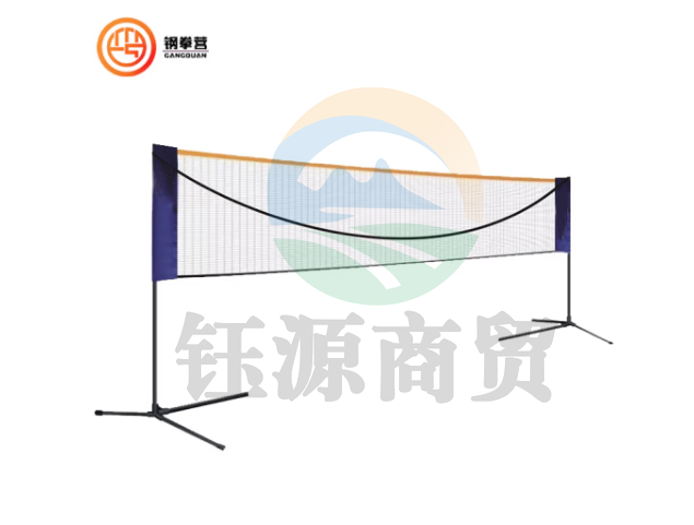 钢拳营 体能训练羽毛球网架 移动便携式网柱支架简易折叠羽毛球网架 五米高宽可调