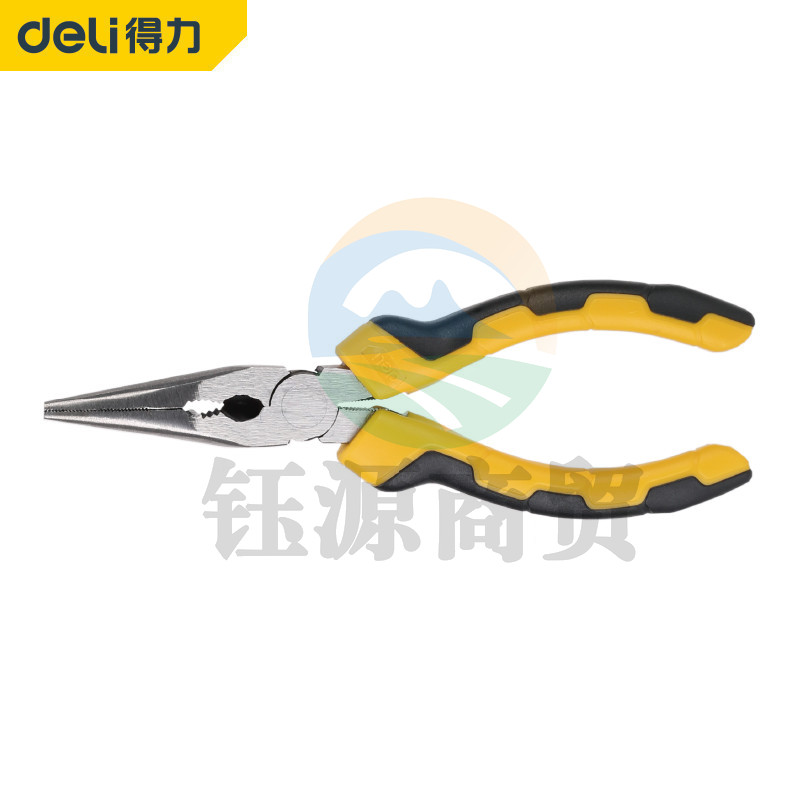 得力DL2106(deli) 尖嘴钳夹持钳手柄PVC包胶断线钳6英寸