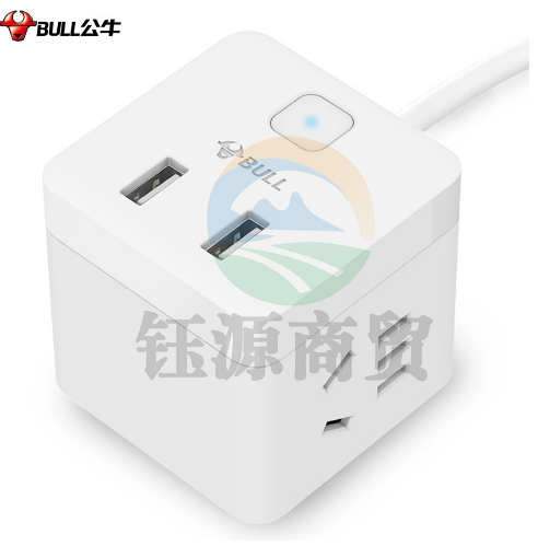 BULL/公牛接线板GN-UUB122 1.5米线小魔方多功能插座