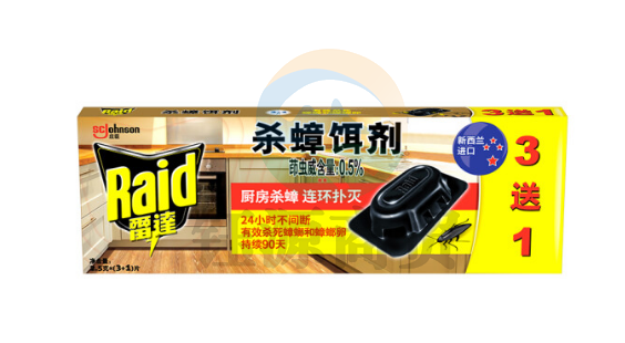雷达(Raid) 全窝端 蟑螂屋 杀蟑饵剂 (3+1片)