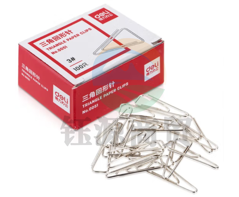 得力0051回形针(100枚/盒)