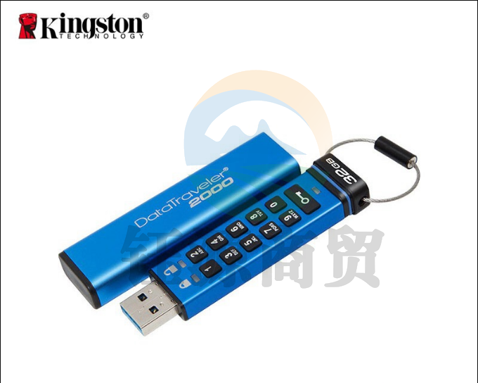 金士顿（Kingston）32GB USB3.1 U盘 DT2000 读速135MB/s 256位AES硬件数字加密