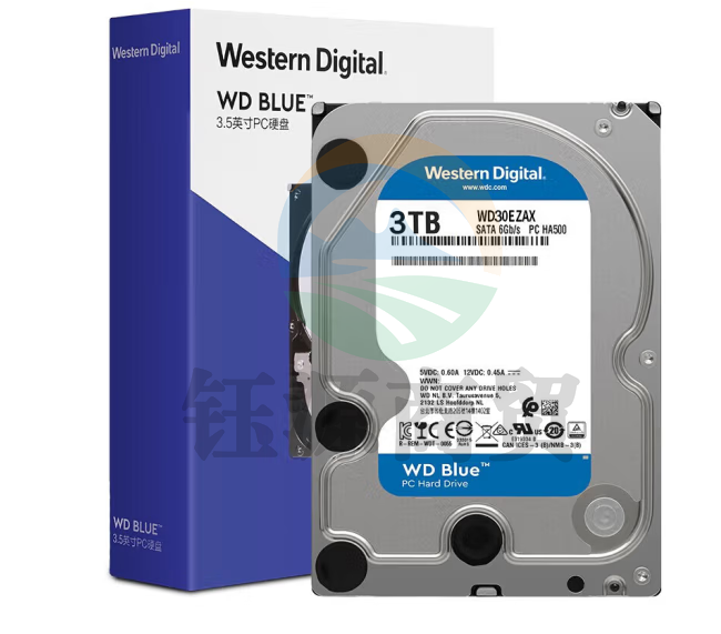 西部数据 台式机机械硬盘 WD Blue 西数蓝盘 3TB 5400转 256MB SATA CMR （WD30EZAX）