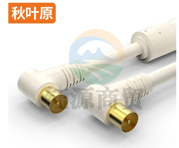 秋叶原（CHOSEAL） LDN0077T1D5 四层屏蔽数字有线电视专用闭路线1.5米（插口-插口）