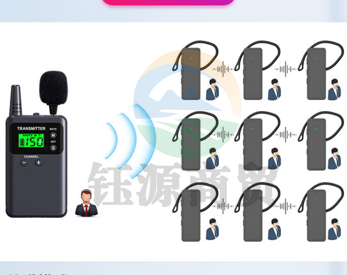 山水间721RS 无线讲解器 一对多无线讲解器 同声传译 双讲+50个721Rs耳机+50位充电箱