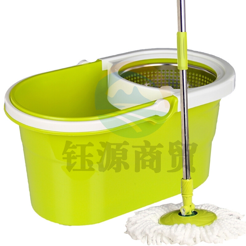 雅高 双驱动拖把手压式旋转拖把桶 不锈钢篮 T078双拖把头