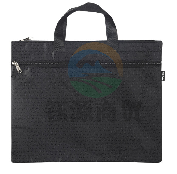 晨光ABB904D3 黑色双层拉链手提包