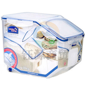 乐扣乐扣（LOCK&LOCK）HPL510 保鲜盒大米桶塑料冰箱储物盒 PP材质面包储藏盒相机盒 米桶(12L 取米口非密封)