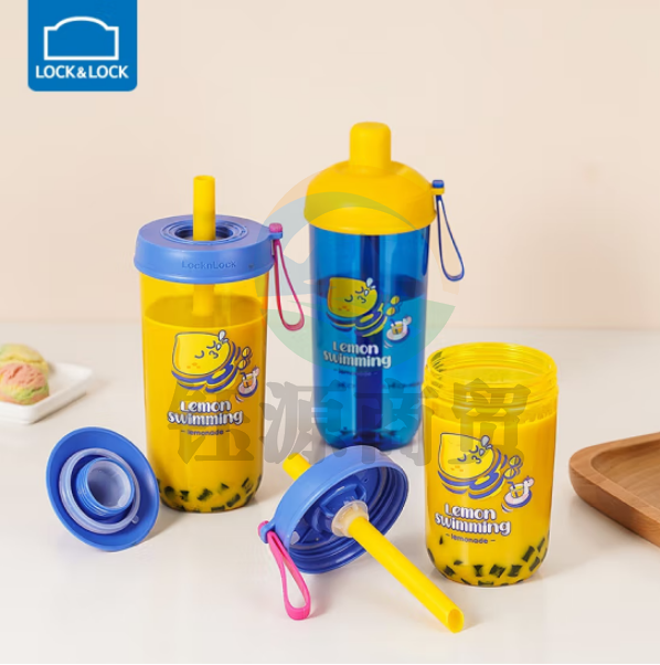 乐扣乐扣（LOCK&LOCK）ABF792 可爱塑料吸管杯 高颜值大容量水杯便携700ML 颜色备注