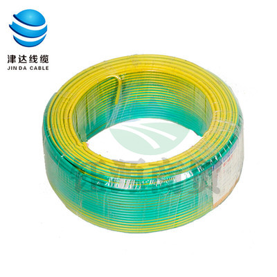 津达电缆 ZCN-BV-双色6平方 耐火阻燃塑铜线 100米/盘