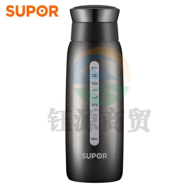 苏泊尔（SUPOR） KC35BF1 350ML真空保温杯304不锈钢经致星空保温杯 纤巧·墨银 货号：WY