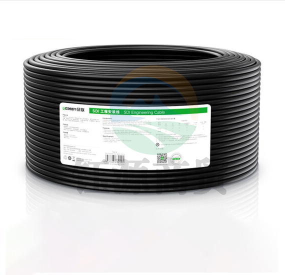 绿联SDI线75-3/5接口BNC高清纯铜线80853芯双屏蔽摄像头传输视频线硬盘录像机同轴线 SDI线 100米（不带头）
