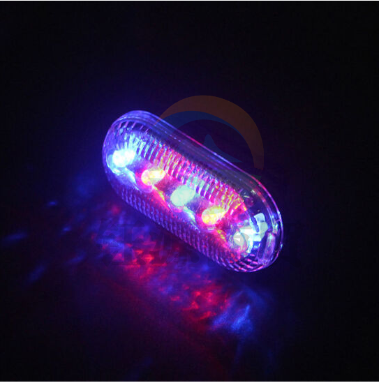 红蓝爆闪灯电池款肩夹式警示肩灯75mm*36mm*20mm