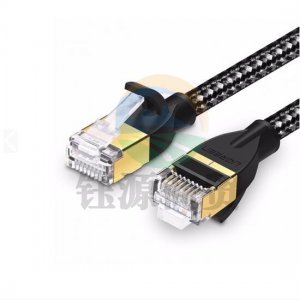 绿联 UGREEN NW117 超六类千兆网线 纯铜优质线芯 棉网编制外被 50351办公家用千兆网络宽带连接线 1米