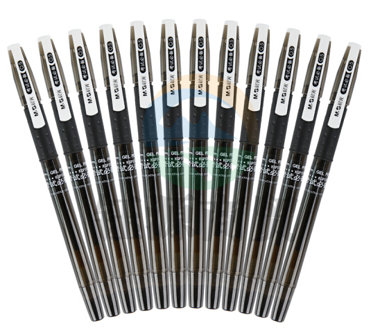 晨光（M&G）学生考试0.5mm黑色葫芦头中性笔签字笔水笔12支/盒KGP1522