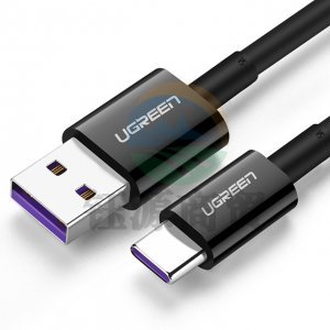 绿联 UGREEN US253 Type-C数据线 60727 6A超级快充线 1米/黑色
