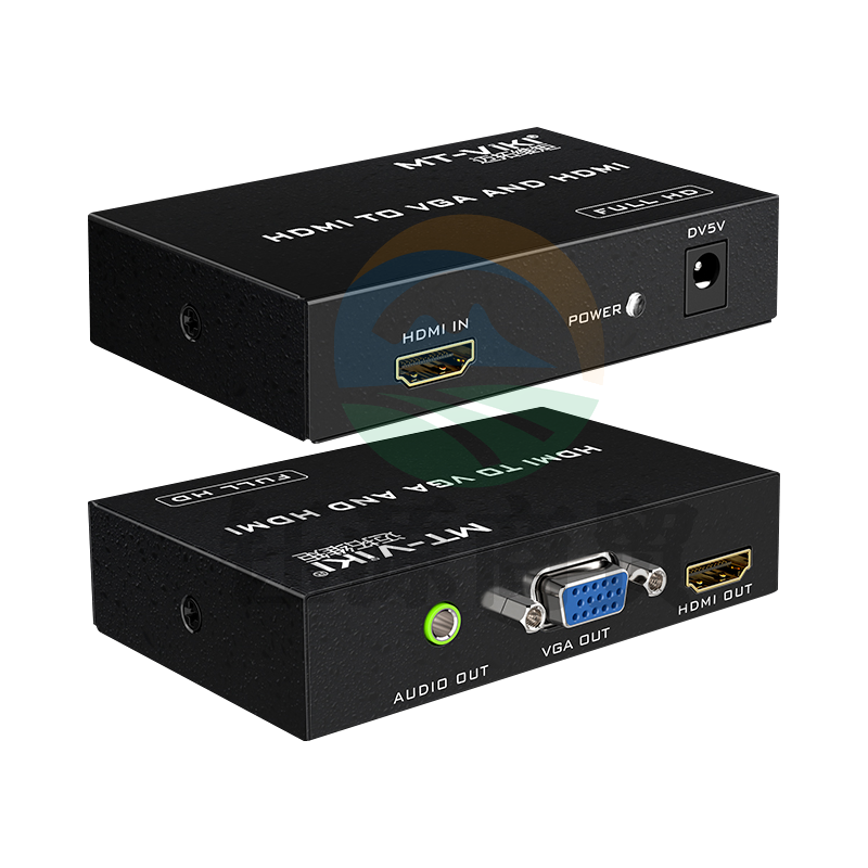 迈拓维矩MT-HV03 hdmi转vga带音频转换器高清电脑盒子转换