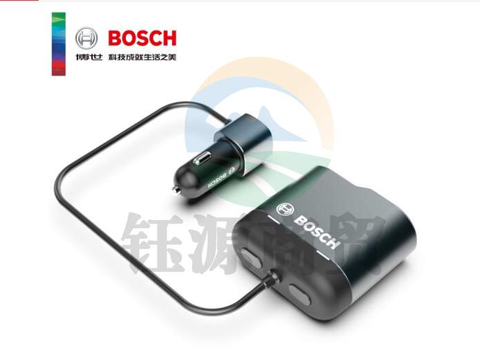 博世BOSCH PS500 车载充电器点烟器电源一拖二三多功能USB快充 12/24V通用