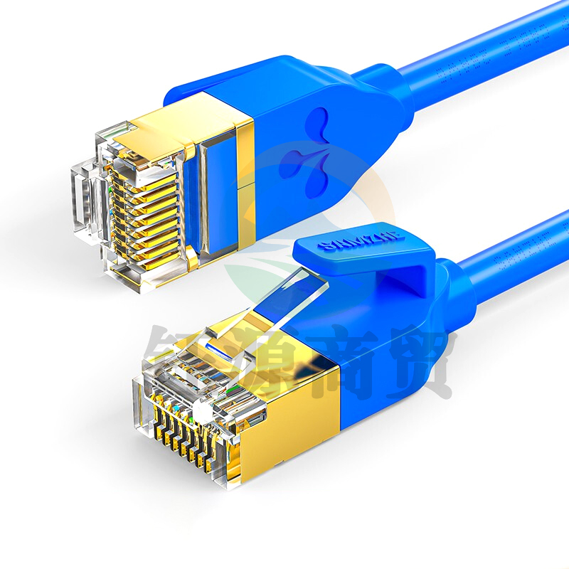 山泽(SAMZHE) LCX-7005 七类网线 细线 蓝色0.5米