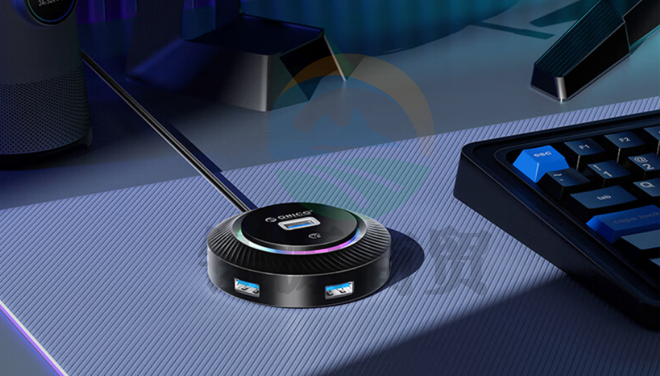 奥睿科（ORICO） USB3.0分线器HUB扩展坞集线器笔记本电脑台式机转换器一拖四延长转接器ORICO-YKR2-U3-18-BK-BP