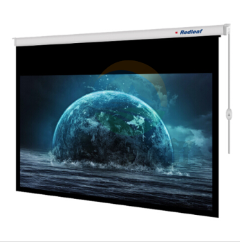 红叶HONG  200英寸16:9电动玻珠白塑幕4k3D高清投影幕布红叶电动幕布 白塑幕 200英寸16比9电动幕