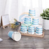 得力（deli）19202纸杯(蓝色)200ml(50只/包)240g五星纸+18gPE膜