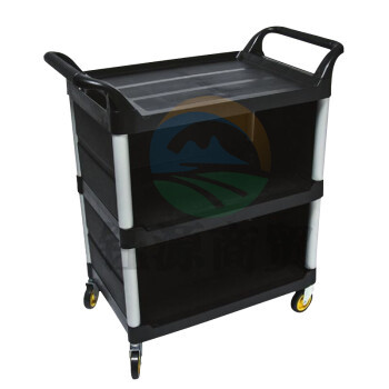 超宝 D-013B 三层手推车塑料餐车餐盘收集车清洁车 小号不带门