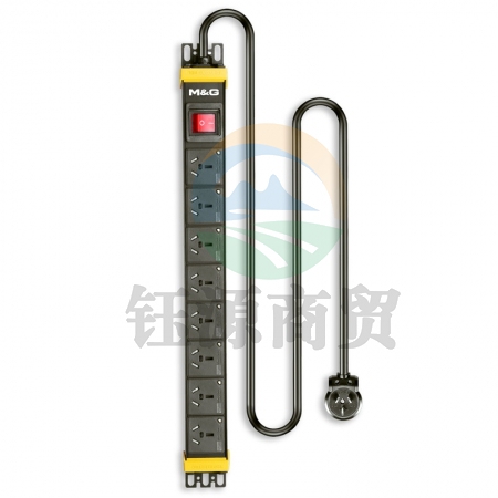 突破（M&G）机柜插座 8位10A自锁防掉电国标插孔/16A国标可拆卸插头接线板插排