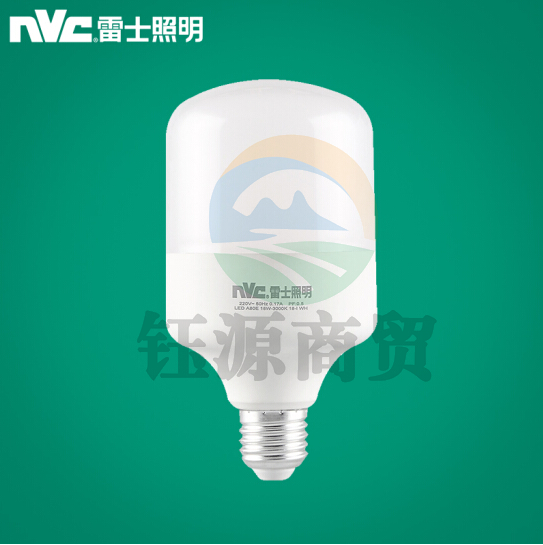 雷士照明（NVC）LED光源节能灯泡 E27大螺口家用商用大功率灯泡 18瓦暖白光球泡