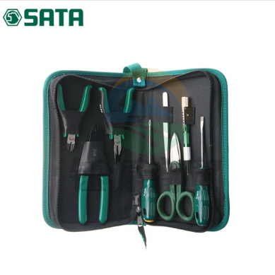 世达（SATA）03750 8件电子工具组套/8件套组合螺丝刀尖嘴钳电工剪电子工具套装