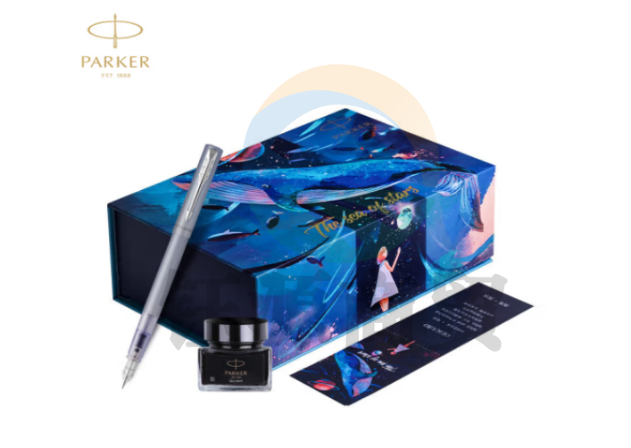 派克（PARKER）钢笔 签字笔 商务办公送礼 男女生日礼物 学生练字 威雅XL瑶光青墨水笔+星辰大海礼盒