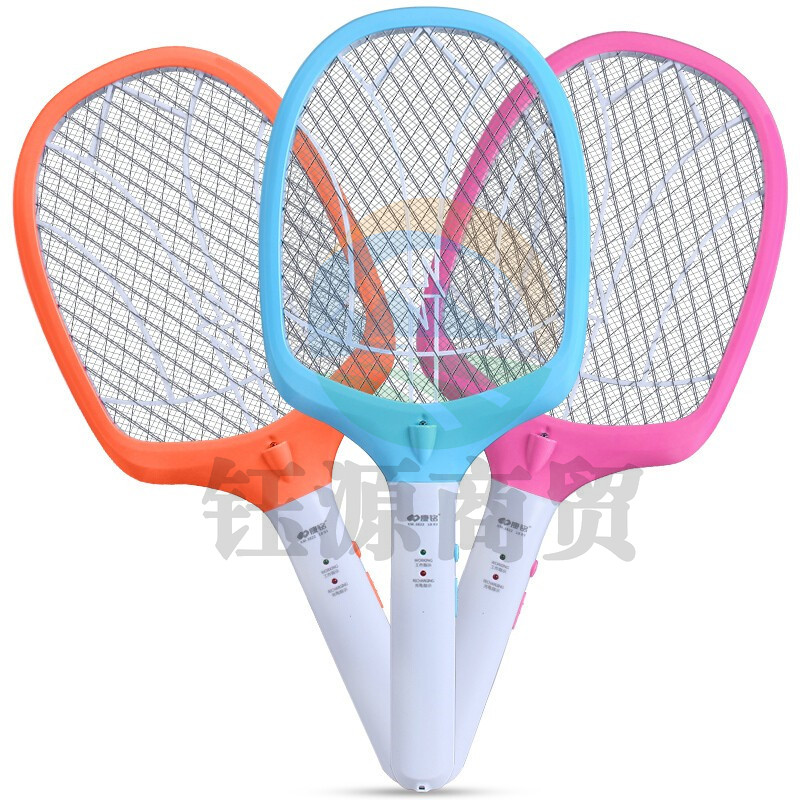 康铭 3822 电蚊拍 可充电苍蝇拍 LED灯灭蚊拍 大网面电蚊拍 家用电蚊拍光影未来