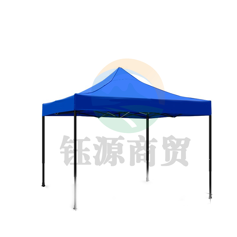 金泰 户外雨棚广告帐篷遮雨棚大伞 加厚铁管 蓝色印字款 3*3M C-HG