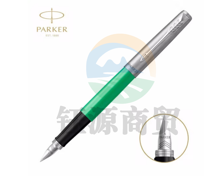 派克（PARKER）钢笔签字笔 学生练字书写 男女生日礼物 礼品 乔特绿色胶杆墨水笔
