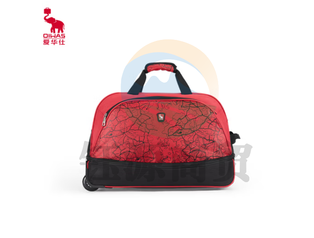 爱华仕大容量旅行拉杆袋可扩展大学生折叠旅行包拉杆包女防泼水8019红色
