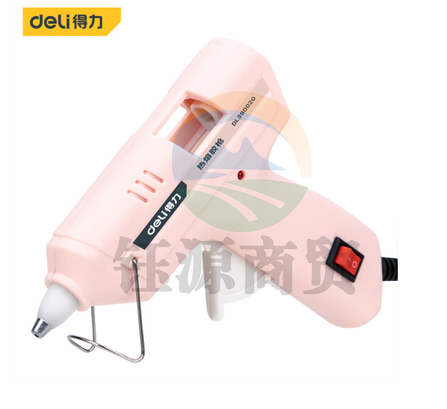 得力DL390020 儿童款20W热胶枪热熔胶枪粉色