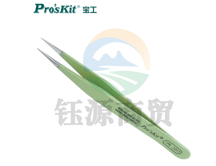 宝工（Pro'skit) 1PK-101T 绝缘防磁圆尖镊子(120mm) 不锈钢镊子