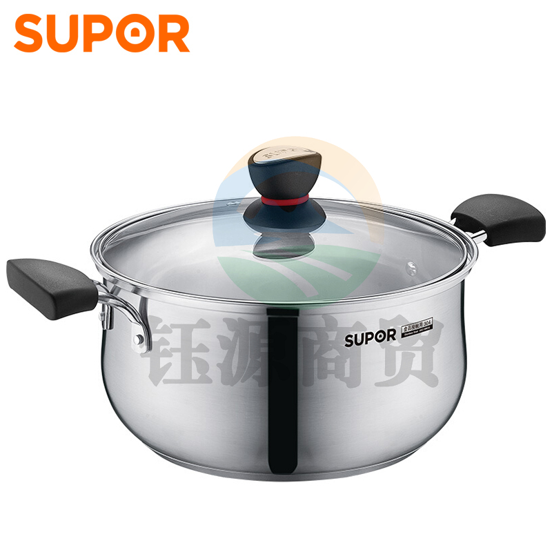 苏泊尔ST22H1 时尚系列 小红圈不锈钢汤锅 22cm