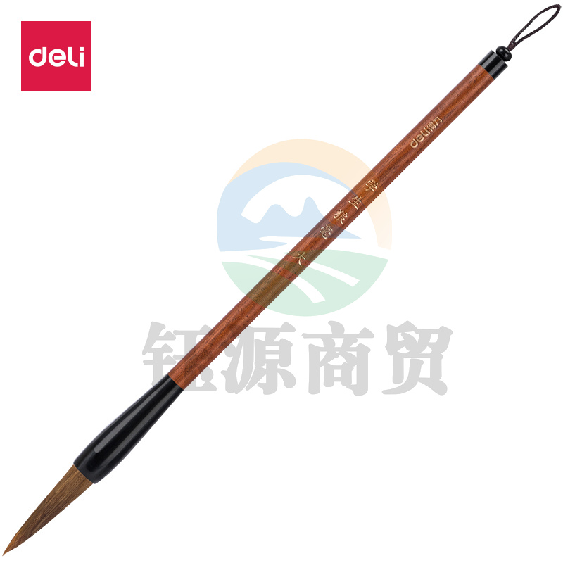 得力(deli)文房四宝系列水写布套装毛笔字帖水碟书法学习套装 6580 大狼毫毛笔